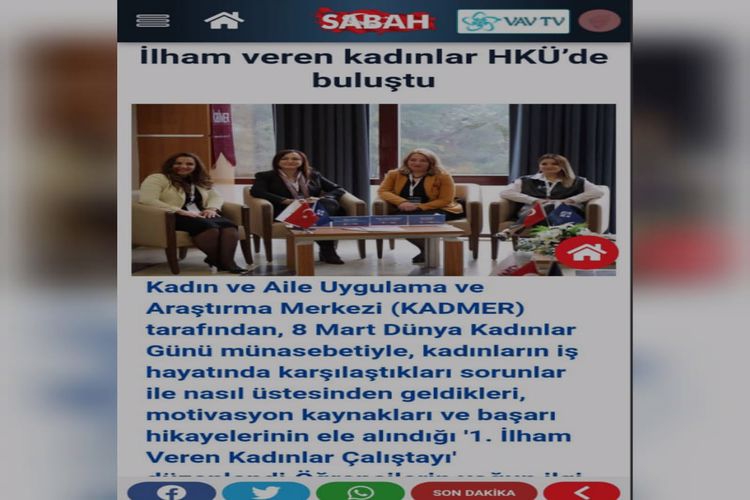 İlham Veren Kadınlar Çalıştayı İle Sabah Gazetesi nde Yer Aldık