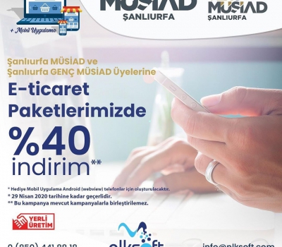 E-ticaret paketlerimizde %40 indirim