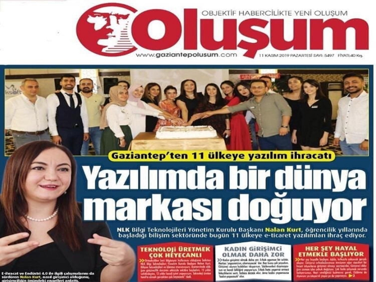 Nlksoft  “Yazılımda Bir Dünya Markası Doğuyor” Başlığıyla  Oluşum Gazetesinde