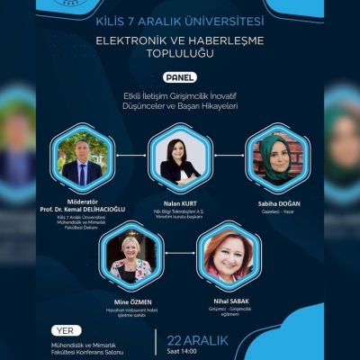 Kilis 7 Aralık Üniversitesi Elektronik ve Haberleşme Topluluğu ile Yapılan Panelde Yerimizi Aldık