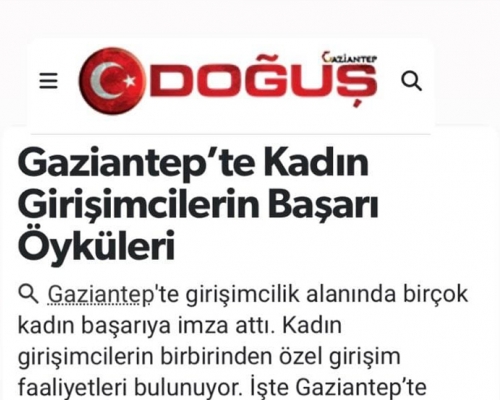Gaziantepte Kadın Girişimcilerin Başarı Öyküleri