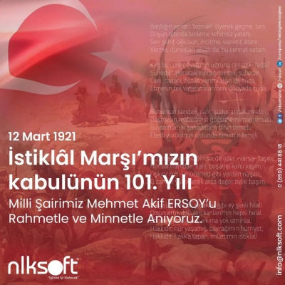  İstiklal Marşımız ın Kabulünün 101.Yılı!