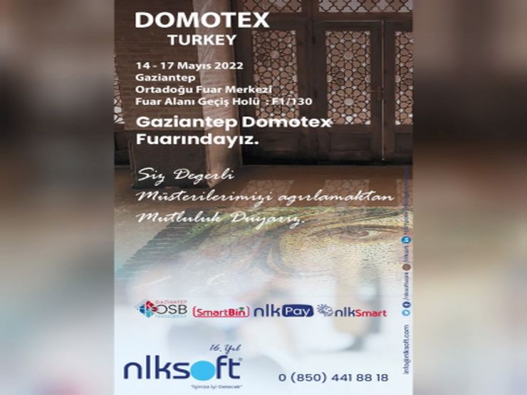 14-17 Mayıs Tarihlerinde Gaziantep Domotex Fuarındayız